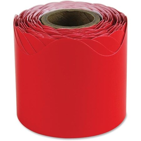 2.25 in. x 36 ft. Scalloped Borders - Red